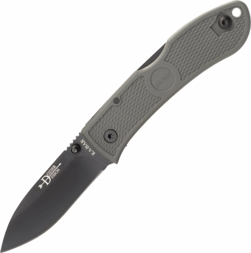 Coltello pieghevole KA-BAR Dozier Hunter, lama nera, manico Zytel verde