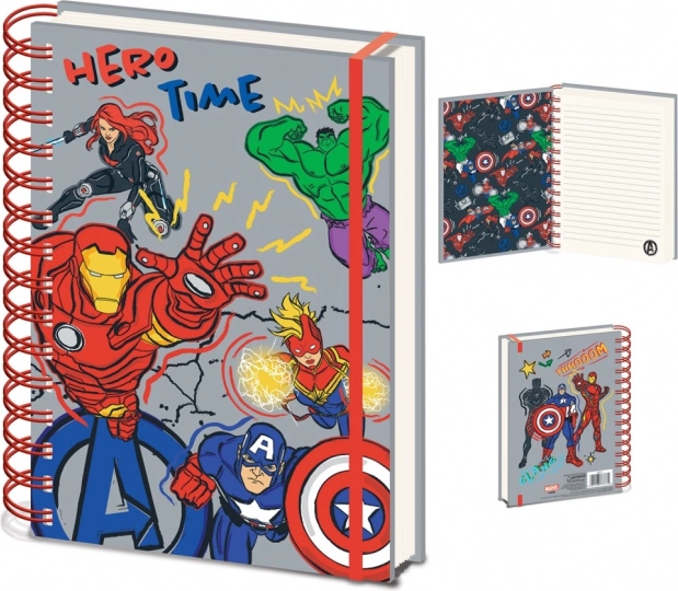 Blocco ad anelli A5 AVENGERS Hero, a righe