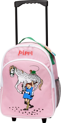 Valigia per bambini con ruote Pippi, rosa