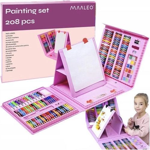 Set artistico per disegno e pittura in valigetta MAALEO 208 pezzi