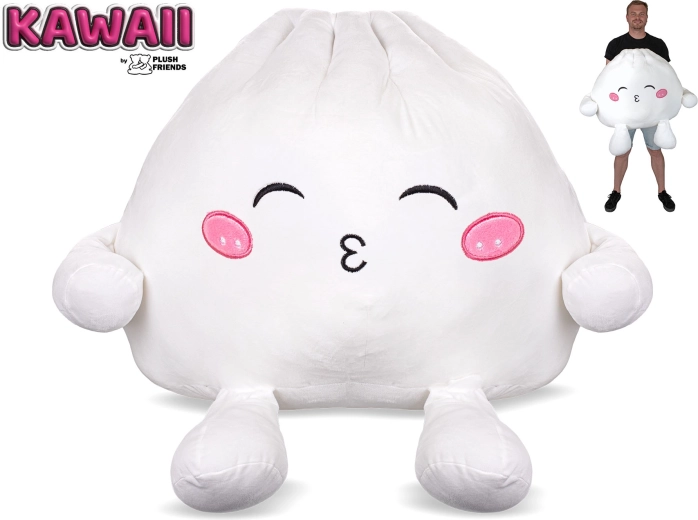Plush Friends Kawaii peluche gnocchetto bao con boccuccia imbronciata 60 cm