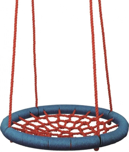 Altalena circolare Woody rosso-blu