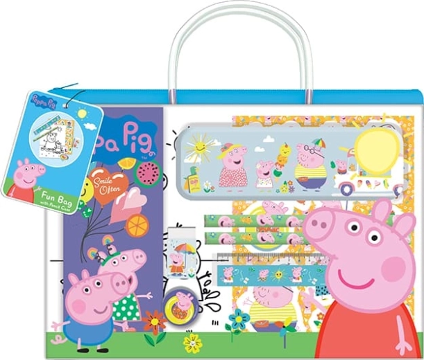 Astuccio richiudibile divertente con portapenne Peppa Pig