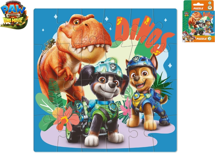 Puzzle Paw Patrol: The Dino Movie con T-Rex Timmy, 24 pezzi