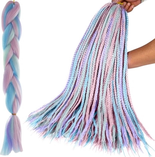 Capelli sintetici ombré viola–blu