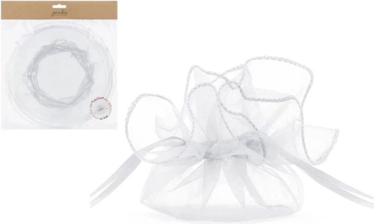 Sacchetti regalo in organza bianchi 25 cm