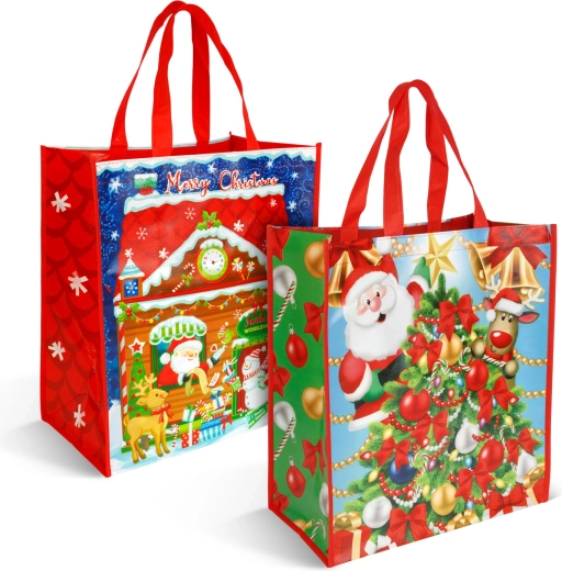 Borsa regalo natalizia 35 × 39 × 18 cm - 1 pezzo