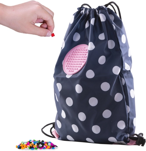 Sacca da schiena Pixie Crew blu con pois bianchi
