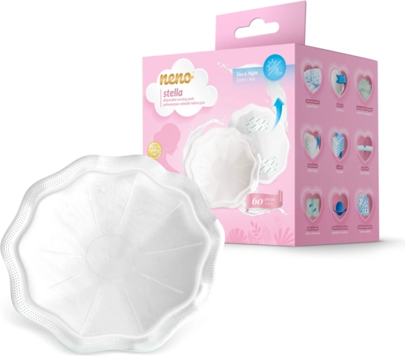Neno Stella coppette assorbilatte per reggiseno ultrafini, 60 pezzi