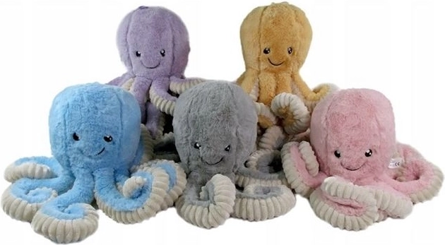 Polpo di peluche 50 cm – colori pastello