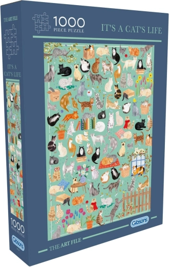 Puzzle Gibsons The Art File: Vita da gatti 1000 pezzi