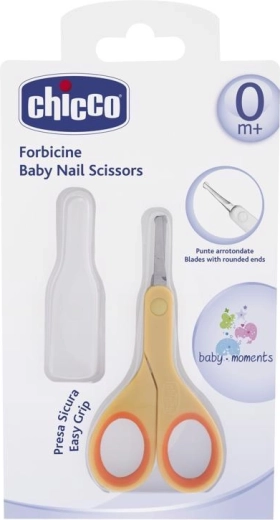 Chicco forbicine per unghie con punta arrotondata arancioni