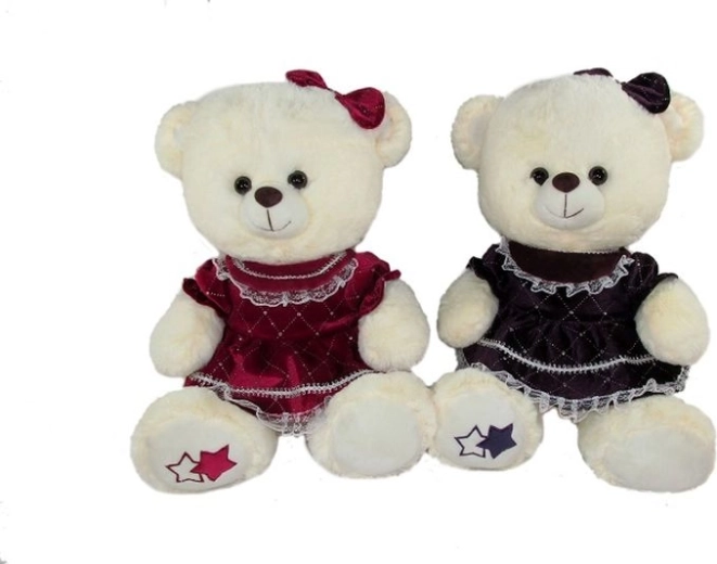 Orsetto di peluche con vestitino 30 cm (2 varianti)