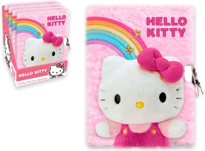 Diario peluche HELLO KITTY A5 con zip