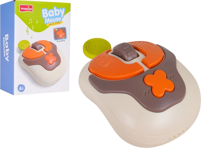 Mouse per computer interattivo con massaggiagengive per bebè 6+ mesi - 1 pezzo