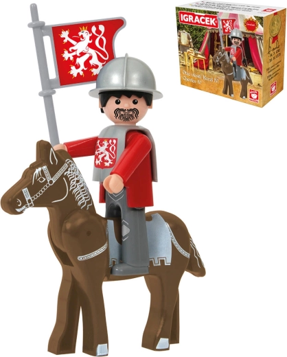 Efko Igráček Carlo IV. Loučeň set di gioco con armatura e cavallo