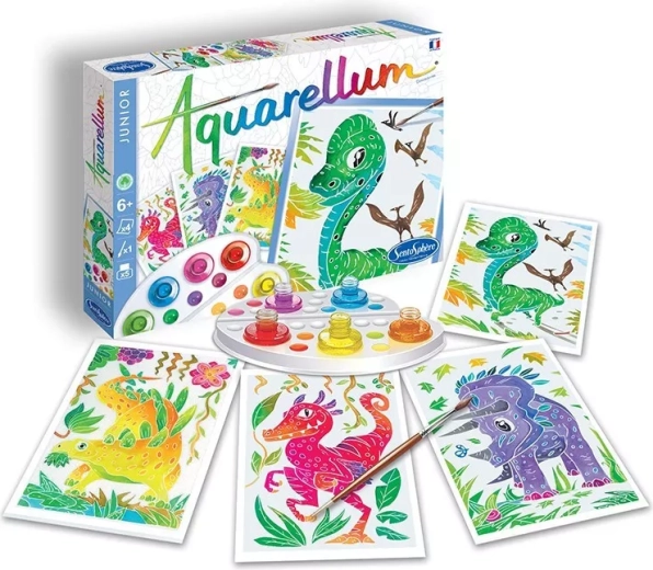 Sentosphere set creativo ad acquerello junior dinosauri