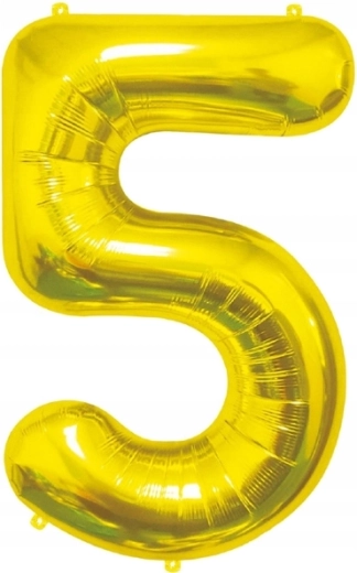 Palloncino in foil numero 5 oro 85 cm