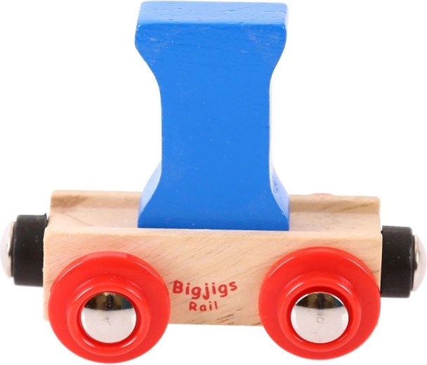 Vagoncino con lettera I per ferrovia in legno Bigjigs Rail
