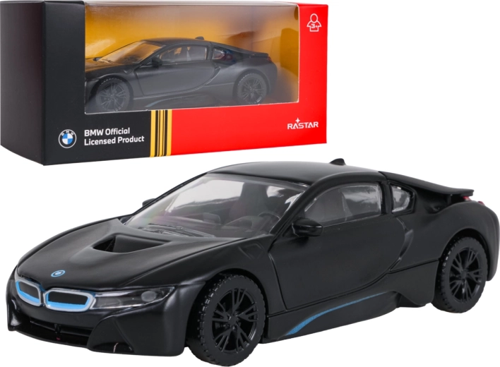 Modello metallico BMW i8 RASTAR in scala 1:43, nero