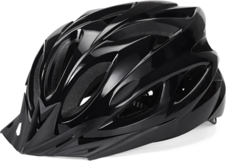 casco da ciclismo race con luce e regolazione, nero