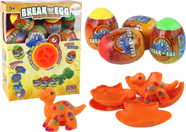 Uova di dinosauro che si schiudono con guscio colorato - set di 12 pezzi