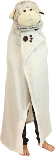 Calda coperta con cappuccio pecorella con tasche a zampine