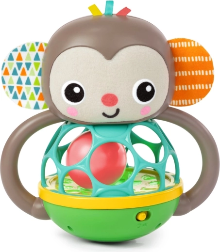 Giocattolo multisensoriale OBALL Grab & Giggle Monkey per bambini da 6 mesi