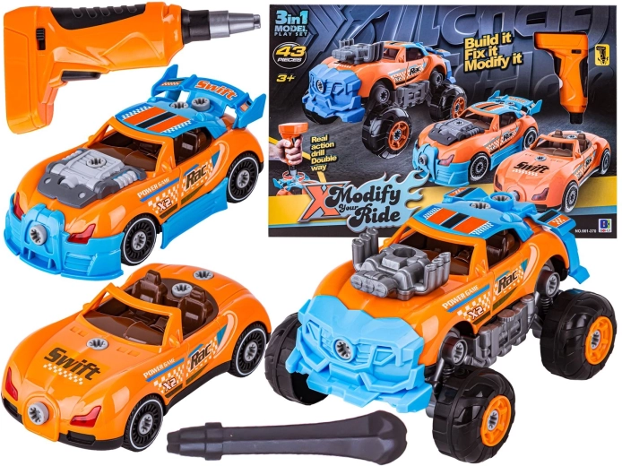 Auto smontabile e assemblabile 3 in 1 tuning con avvitatore a batteria (monster truck) - 1 pezzo