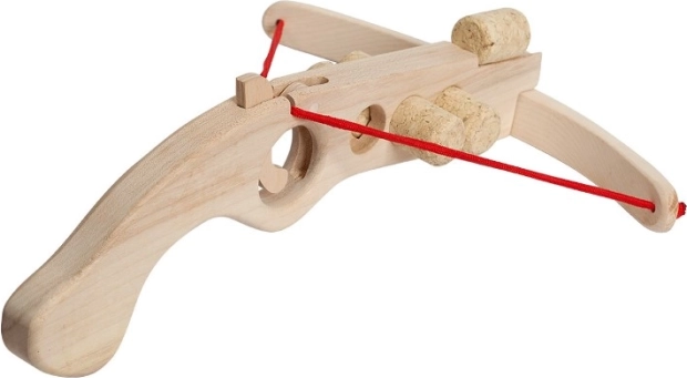 Fauna balestra di legno per bambini con proiettili di sughero