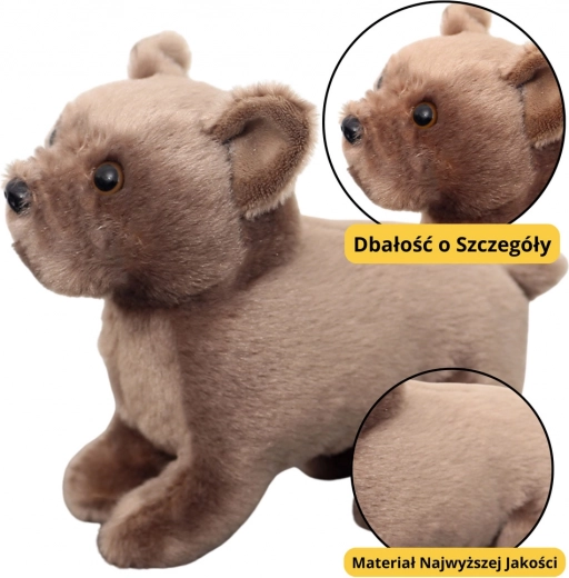 Cagnolino di peluche marrone 19cm