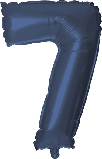 Palloncino in foil numero 7 30 cm blu TORO