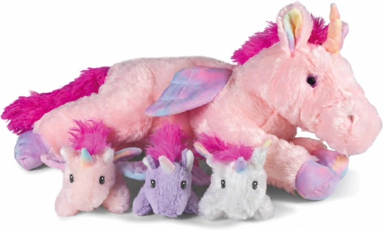 Cozy Noxxiez set di peluche unicorno mamma e 3 cuccioli