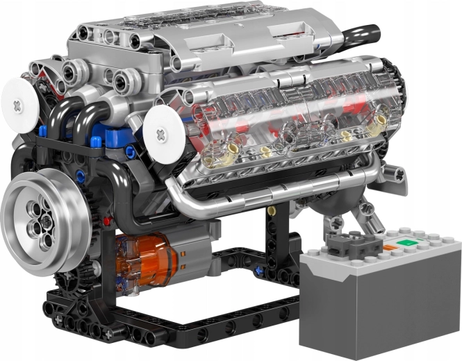 Set di costruzione di un motore V8 Mould King da 552 pezzi