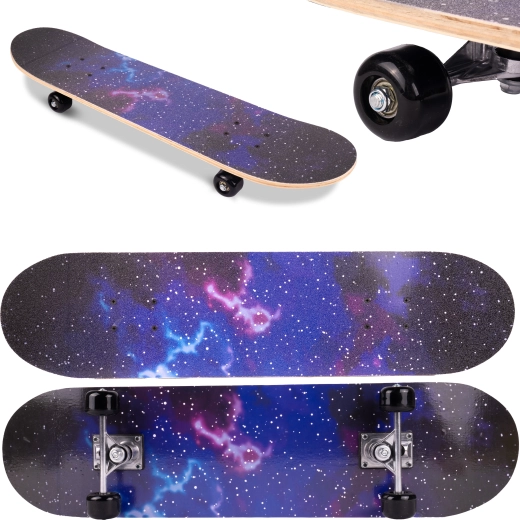 Skateboard Galaxy con stampa bifacciale