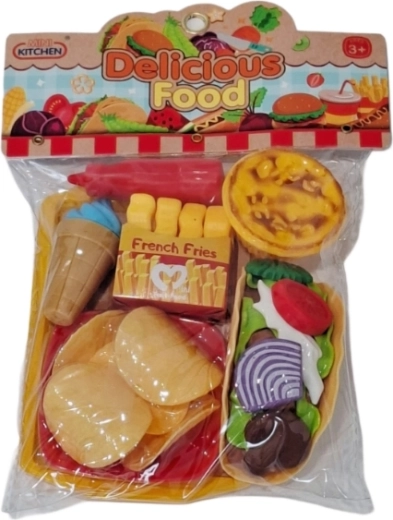 Set da cucina con alimenti fast food - 1 pezzo