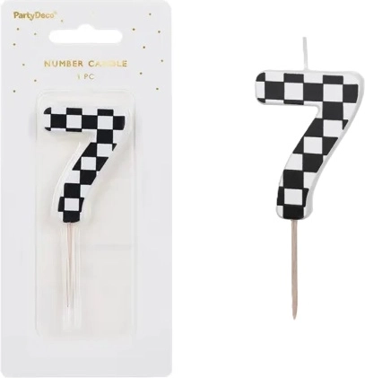 Candela di compleanno numero 7 5,5 cm mix - 1 pezzo