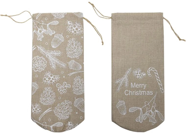 Sacchetto regalo in juta 10 × 30 cm, grigio