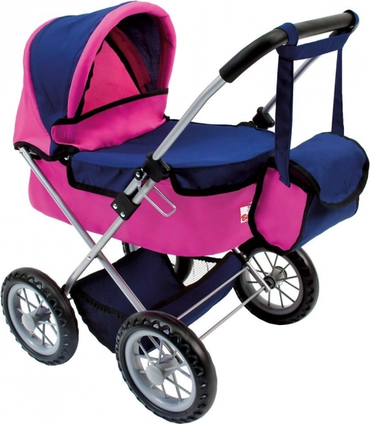 Bino passeggino per bambole con borsa – rosa e azzurro