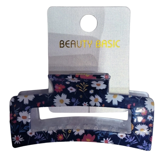 PINK elegante pinza per capelli con fiori blu scuro - 1 pezzo