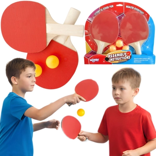 Set Woopie Racchette da Ping-Pong + 3 Palline