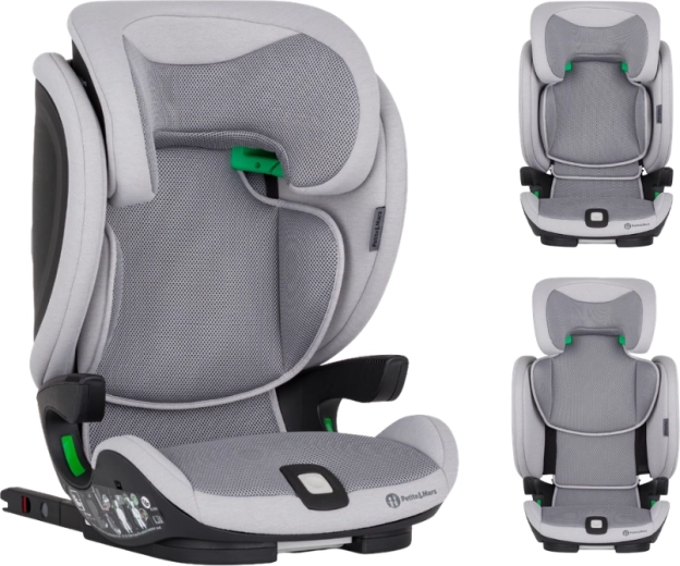 Petite&Mars seggiolino auto elite fix pro i-size gentle grey air 100–150 cm