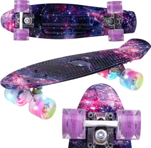 Penny board con ruote luminose Space