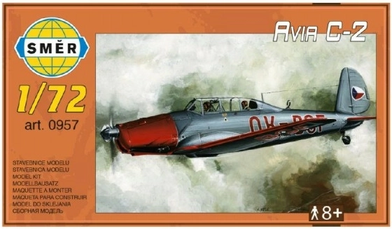 Modello Avia C-2 1:72 15,2x1,18 cm in scatola 25x14,5x4,5 cm