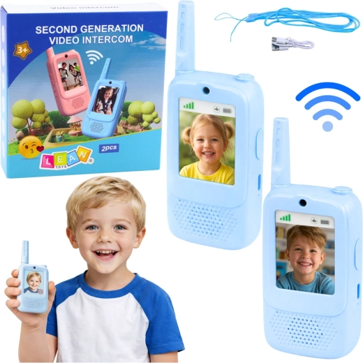 Ricetrasmittenti per bambini con videochiamata e fotocamera – blu