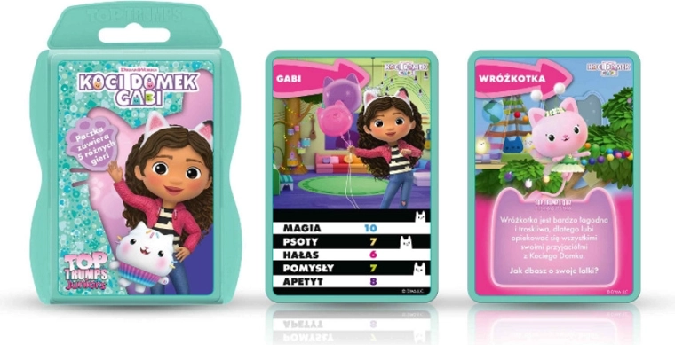 Gioco di carte Top Trumps Junior – Gabby e la Casa delle Bambole