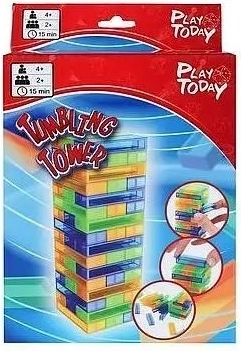 Play Today torre impilabile – gioco di equilibrio familiare con blocchi trasparenti