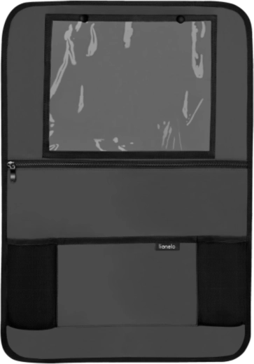 Lionelo organizer per auto da sedile con tasca per tablet, grigio