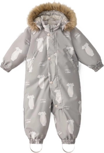 Tuta da neve invernale LEOKID Hero Lino Brown, taglia 74
