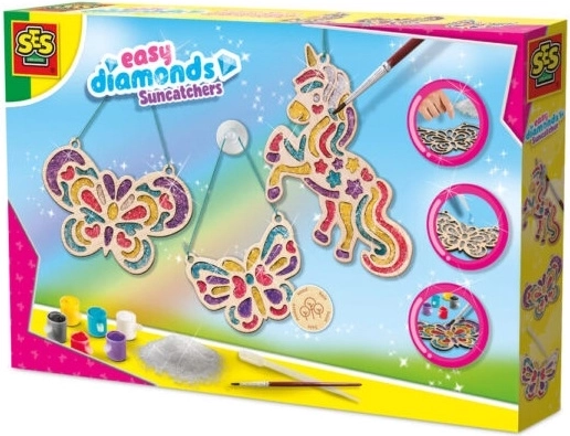SES set creativo per acchiappasole – unicorno e farfalle